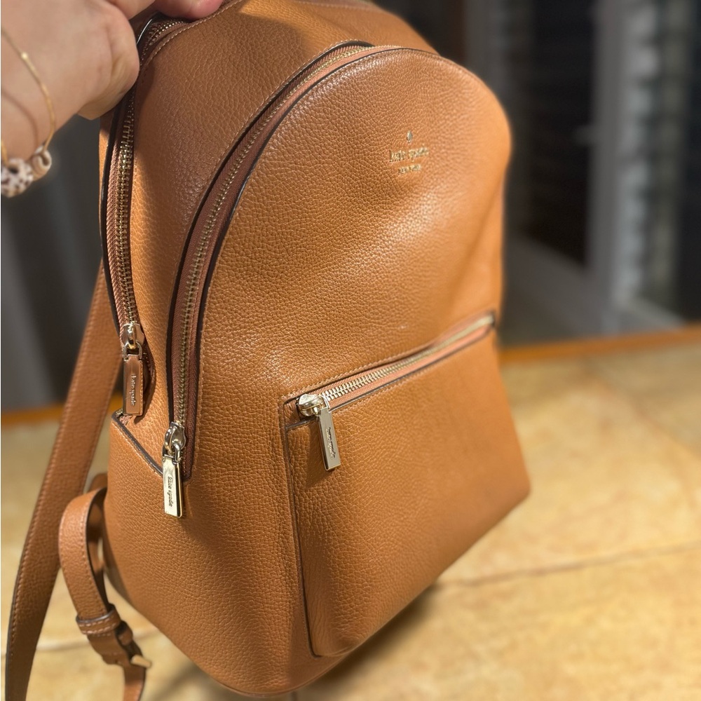 Kate Spade Tan Leather Backpack - Picture 3 of 3